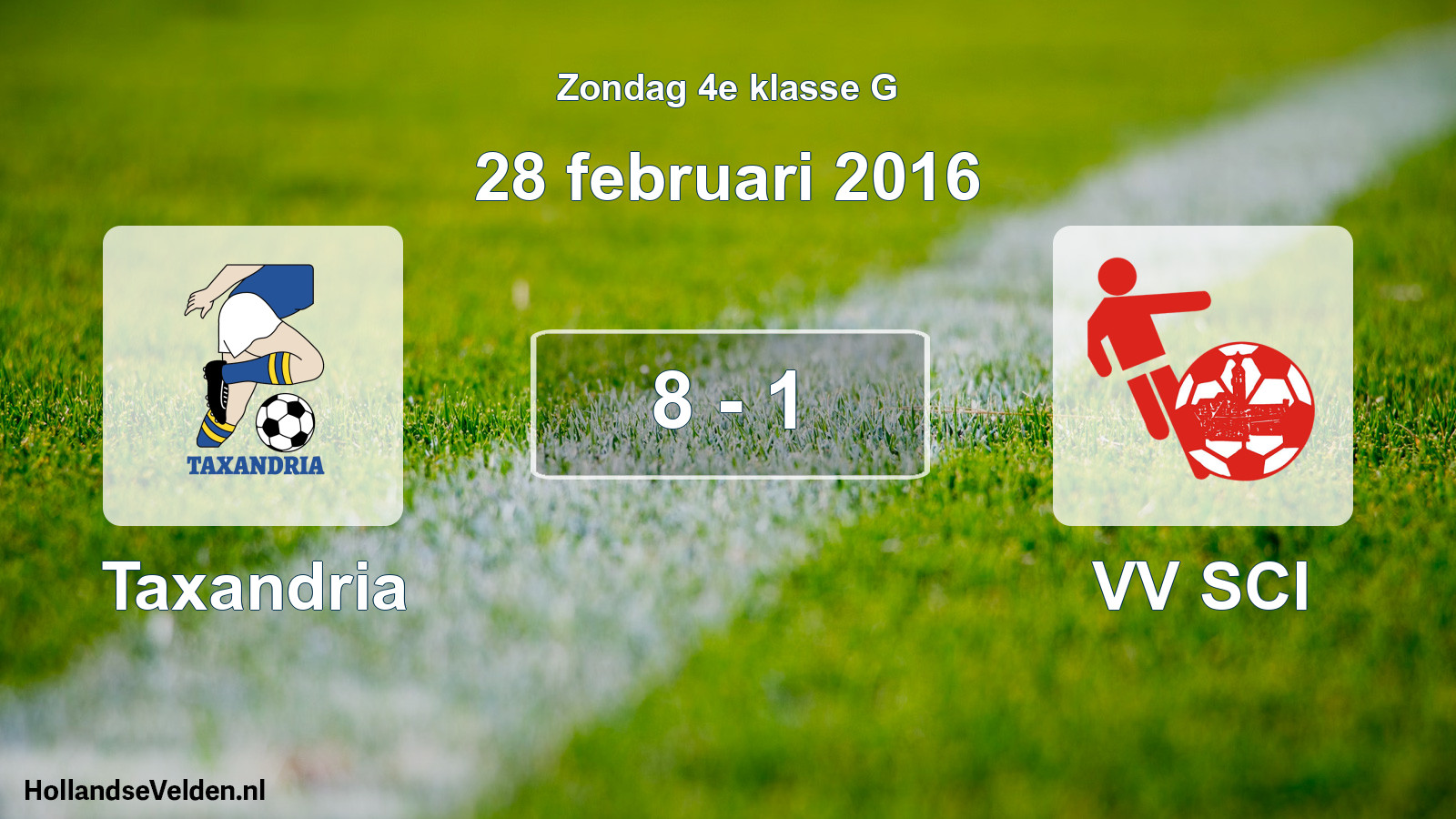 Total number of matches played: Taxandria - VV SCI 8 - 1 (28 February 2016)