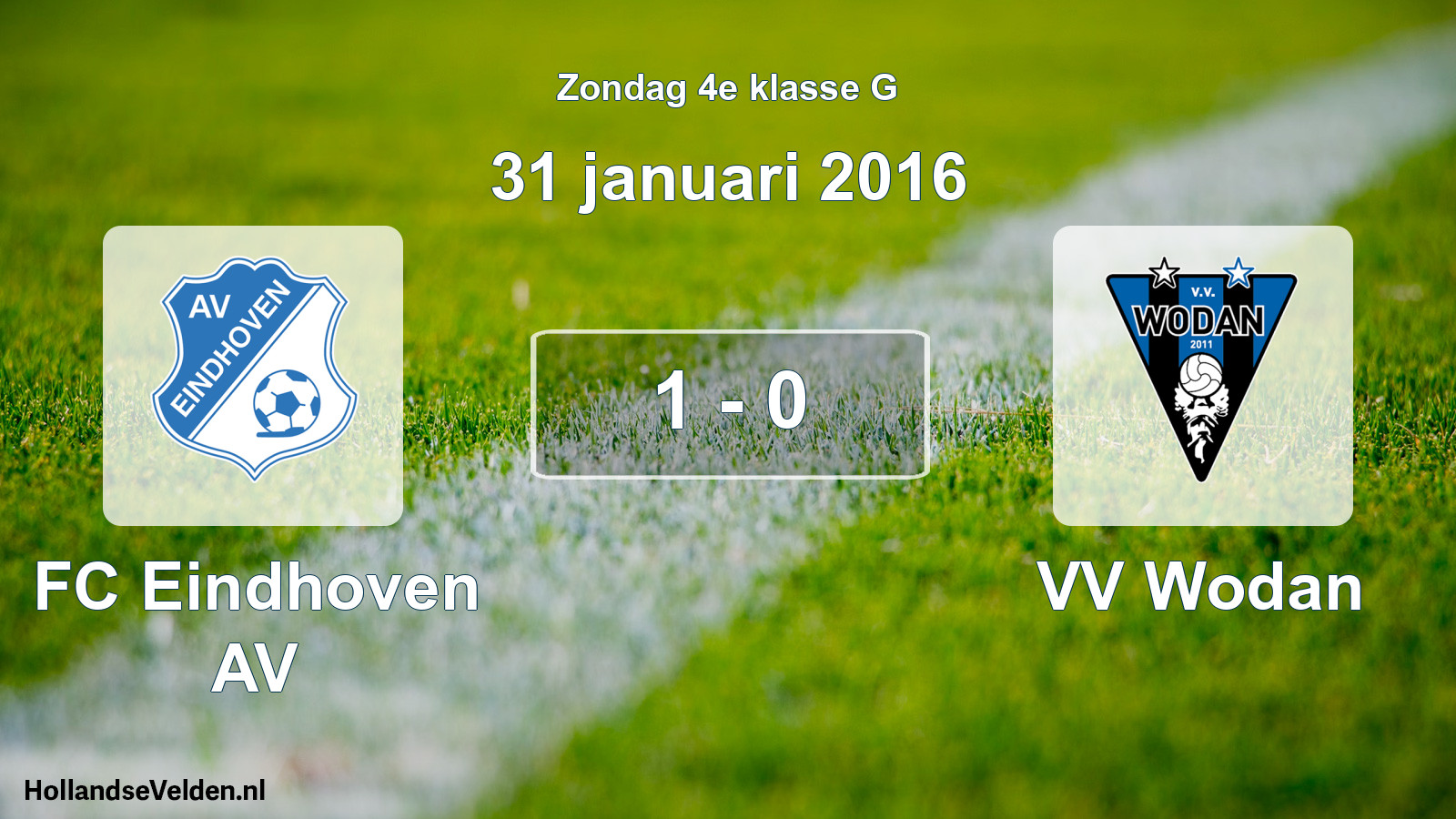 Total number of matches played: FC Eindhoven AV - VV Wodan 1 - 0 (31 January 2016)