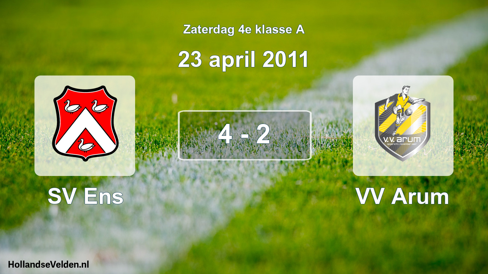 Total number of matches played: SV Ens - VV Arum 4 - 2 (23 April 2011)