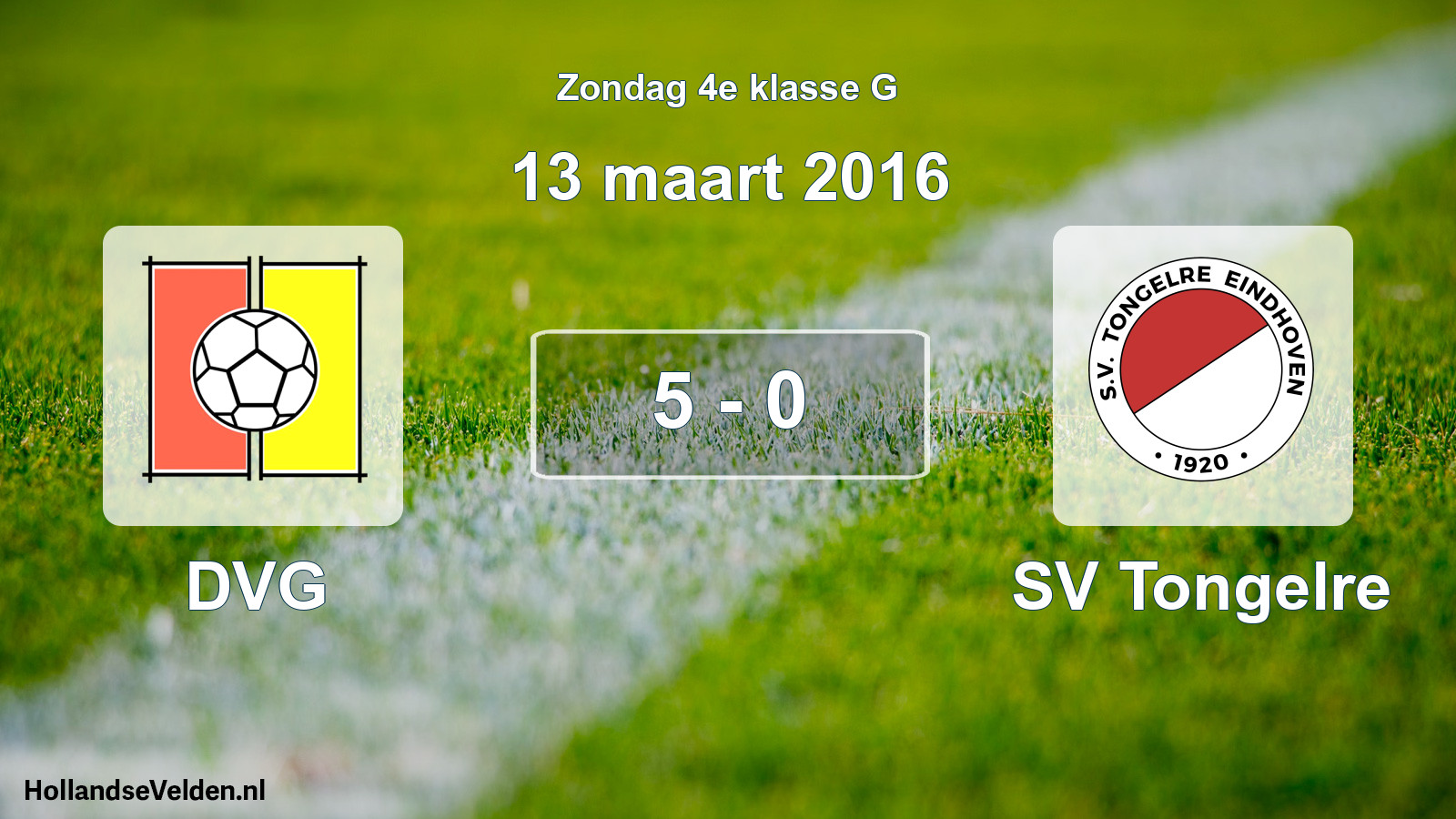 Total number of matches played: DVG - SV Tongelre 5 - 0 (13 March 2016)