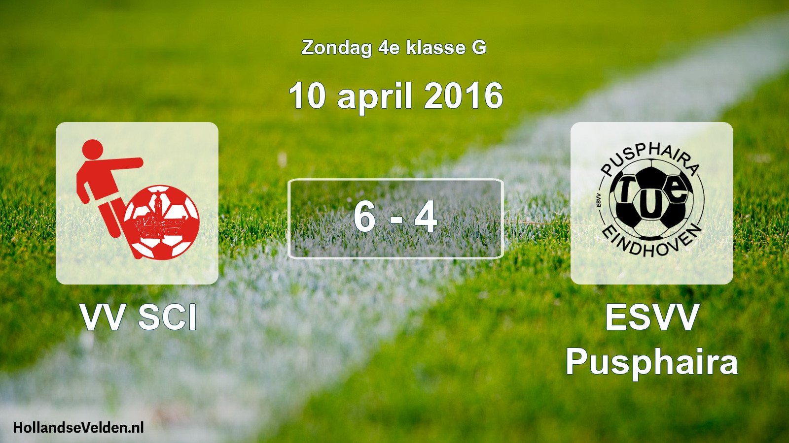 Total number of matches played: VV SCI - ESVV Pusphaira 6 - 4 (10 April 2016)