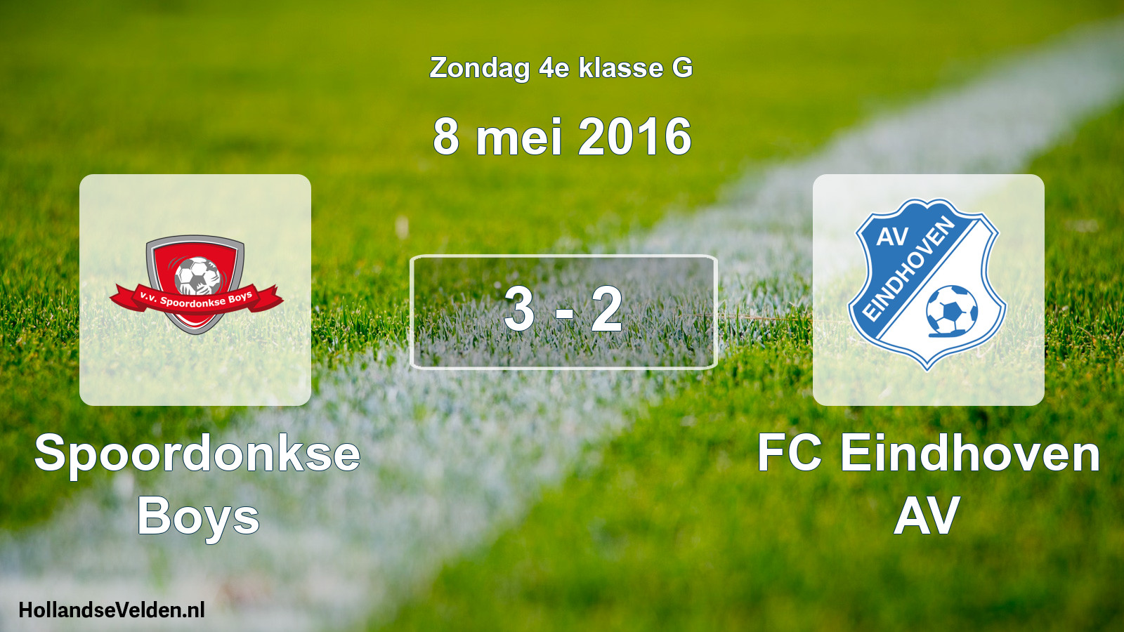 Total number of matches played: Spoordonkse Boys - FC Eindhoven AV 3 - 2 (8 May 2016)