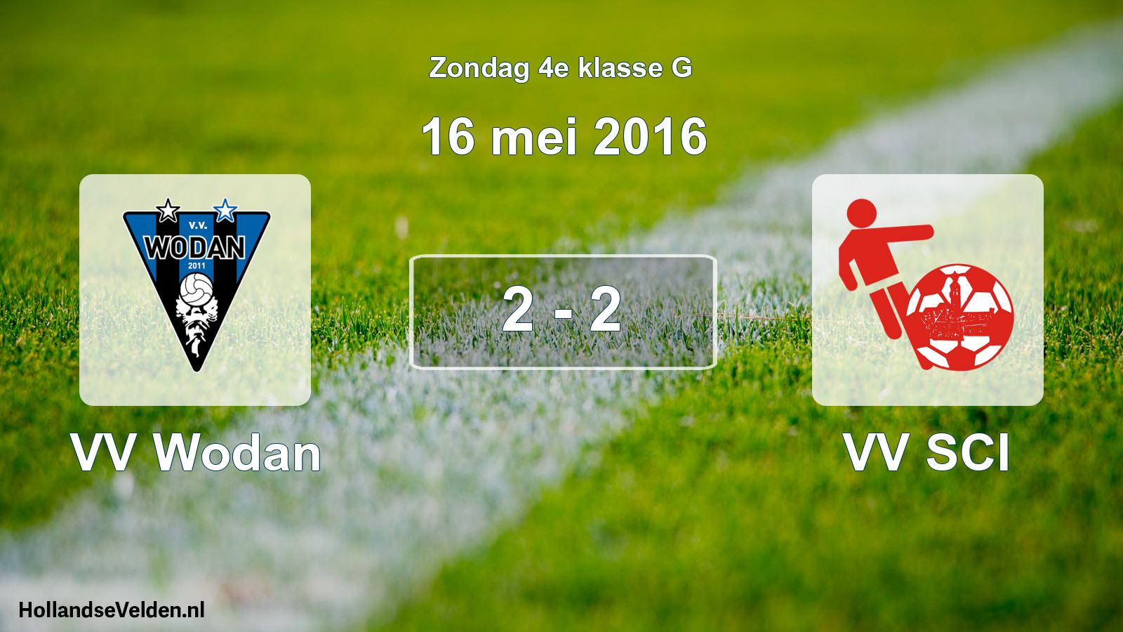 Total number of matches played: VV Wodan - VV SCI 2 - 2 (16 May 2016)