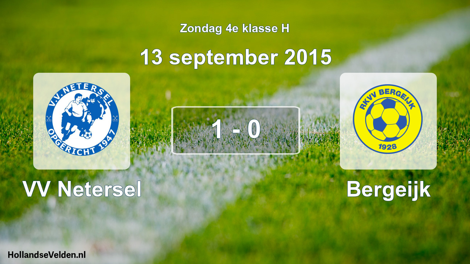 Total number of matches played: VV Netersel - Bergeijk 1 - 0 (13 September 2015)