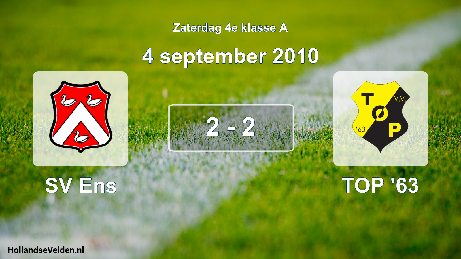Total number of matches played: SV Ens - TOP '63 2 - 2 (4 September 2010)