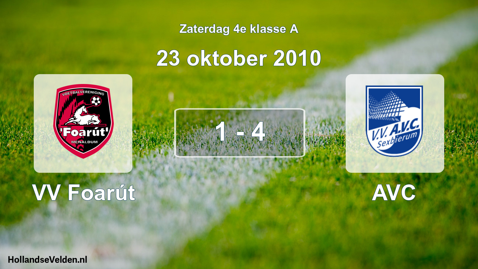 Total number of matches played: VV Foarút - AVC 1 - 4 (23 October 2010)