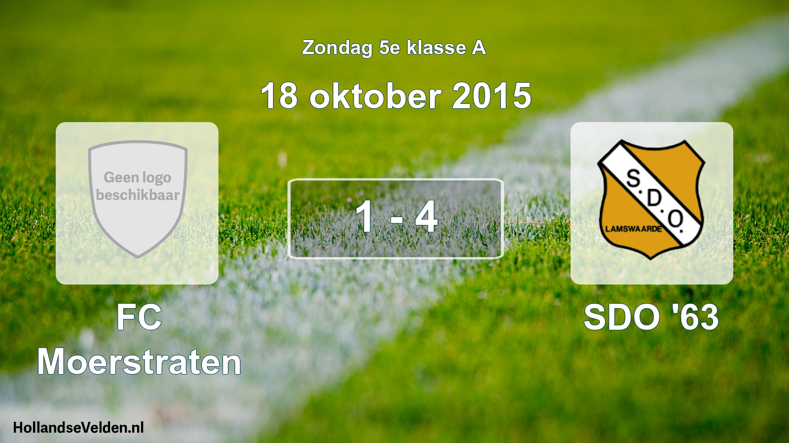 Total number of matches played: FC Moerstraten - SDO '63 1 - 4 (18 October 2015)