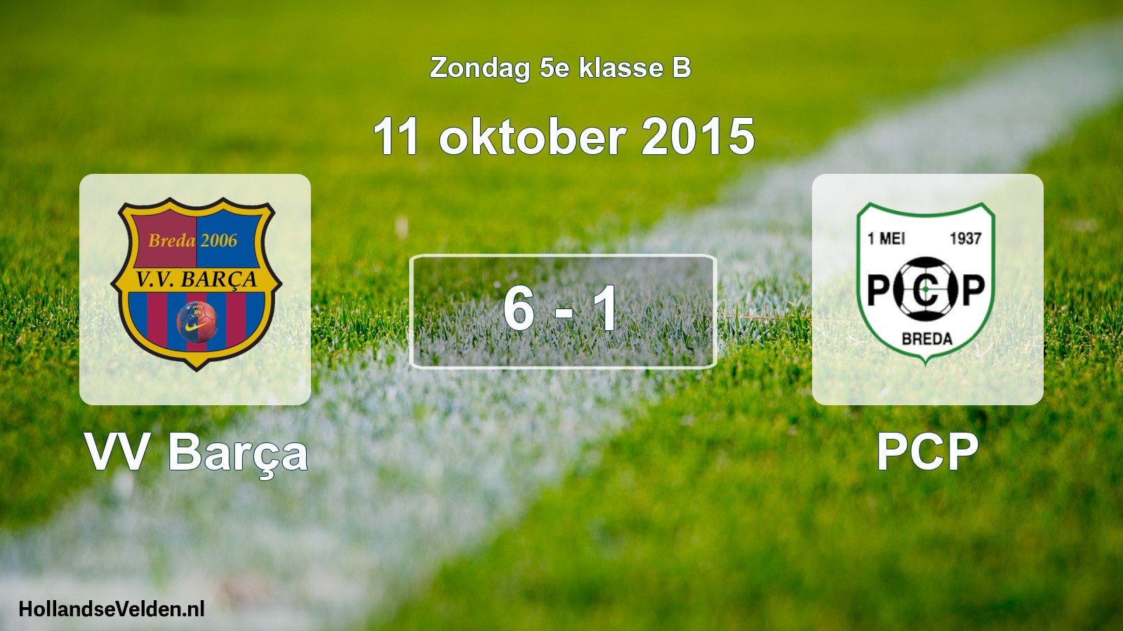 Total number of matches played: VV Barça - PCP 6 - 1 (11 October 2015)