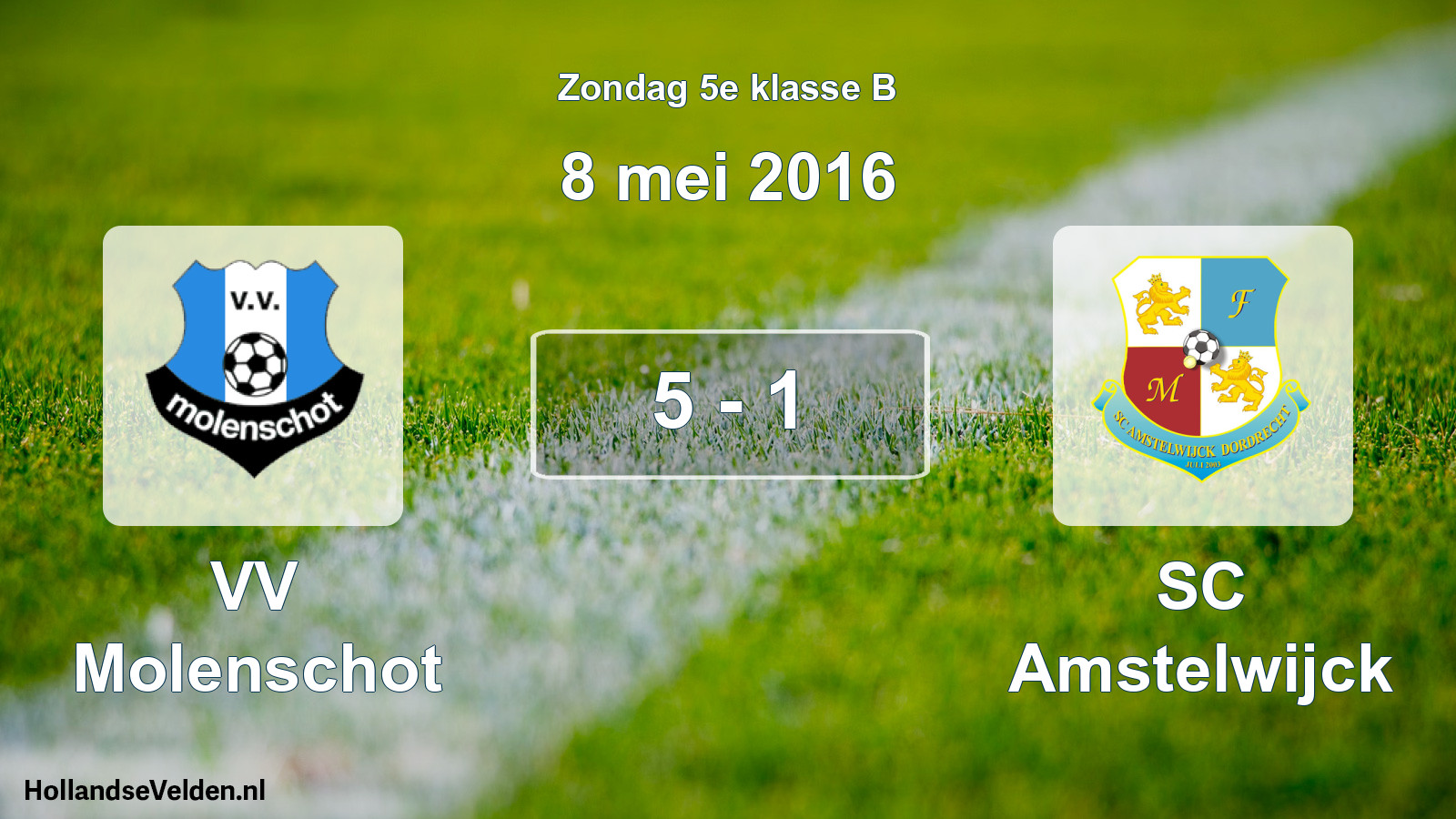 Total number of matches played: VV Molenschot - SC Amstelwijck 5 - 1 (8 May 2016)