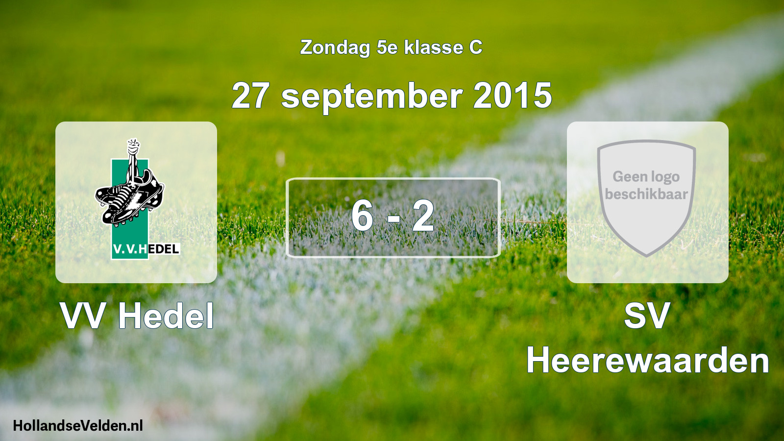 Total number of matches played: VV Hedel - SV Heerewaarden 6 - 2 (27 September 2015)
