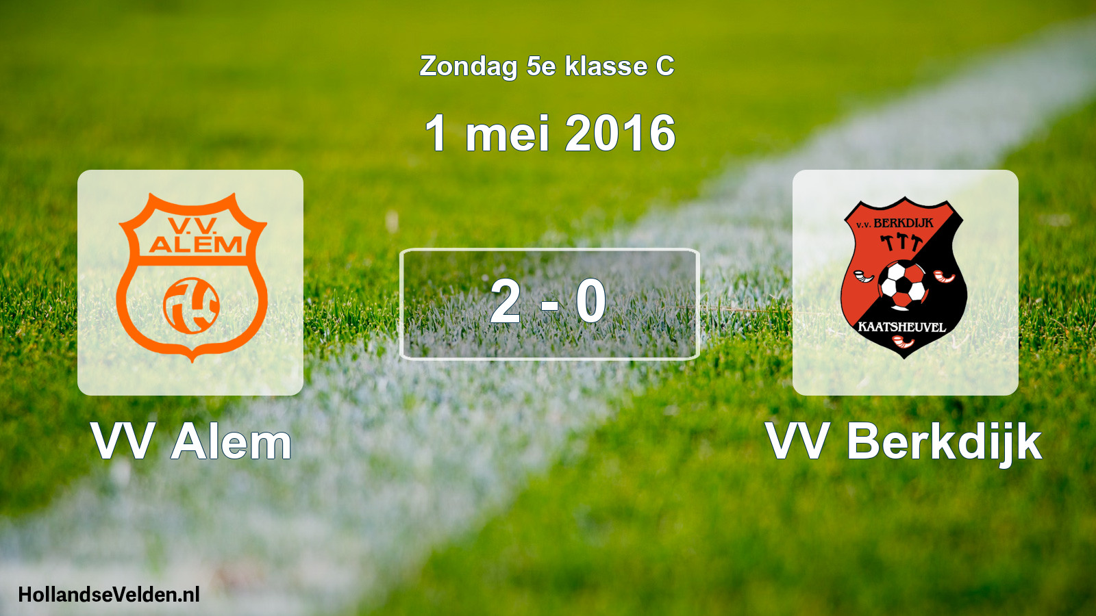 Total number of matches played: VV Alem - VV Berkdijk 2 - 0 (1 May 2016)