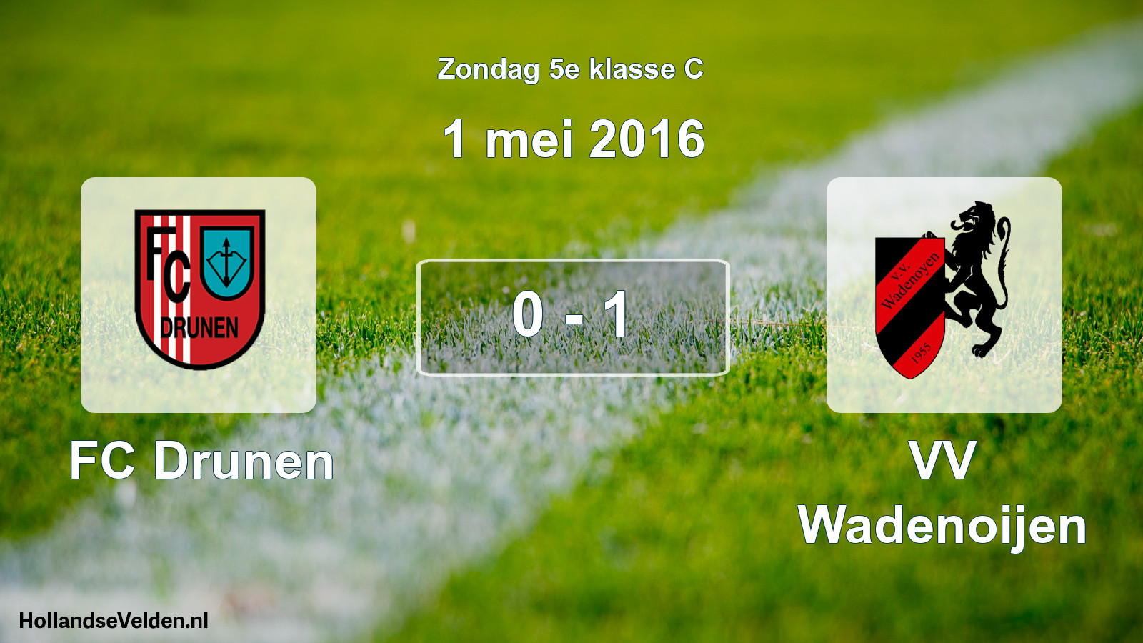 Total number of matches played: FC Drunen - VV Wadenoijen 0 - 1 (1 May 2016)