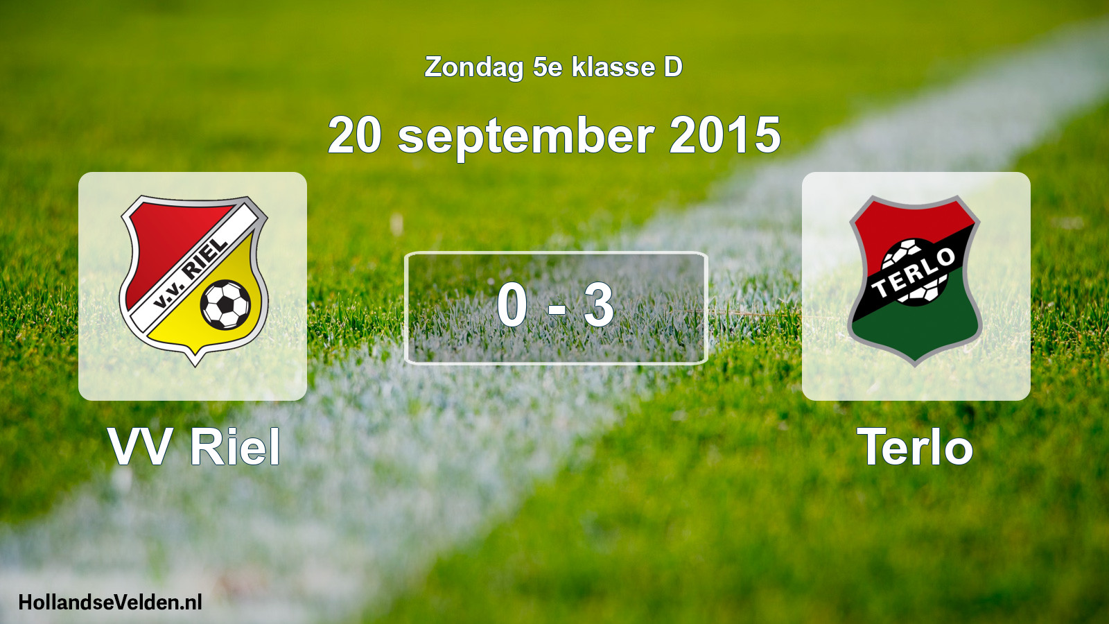 Total number of matches played: VV Riel - Terlo 0 - 3 (20 September 2015)