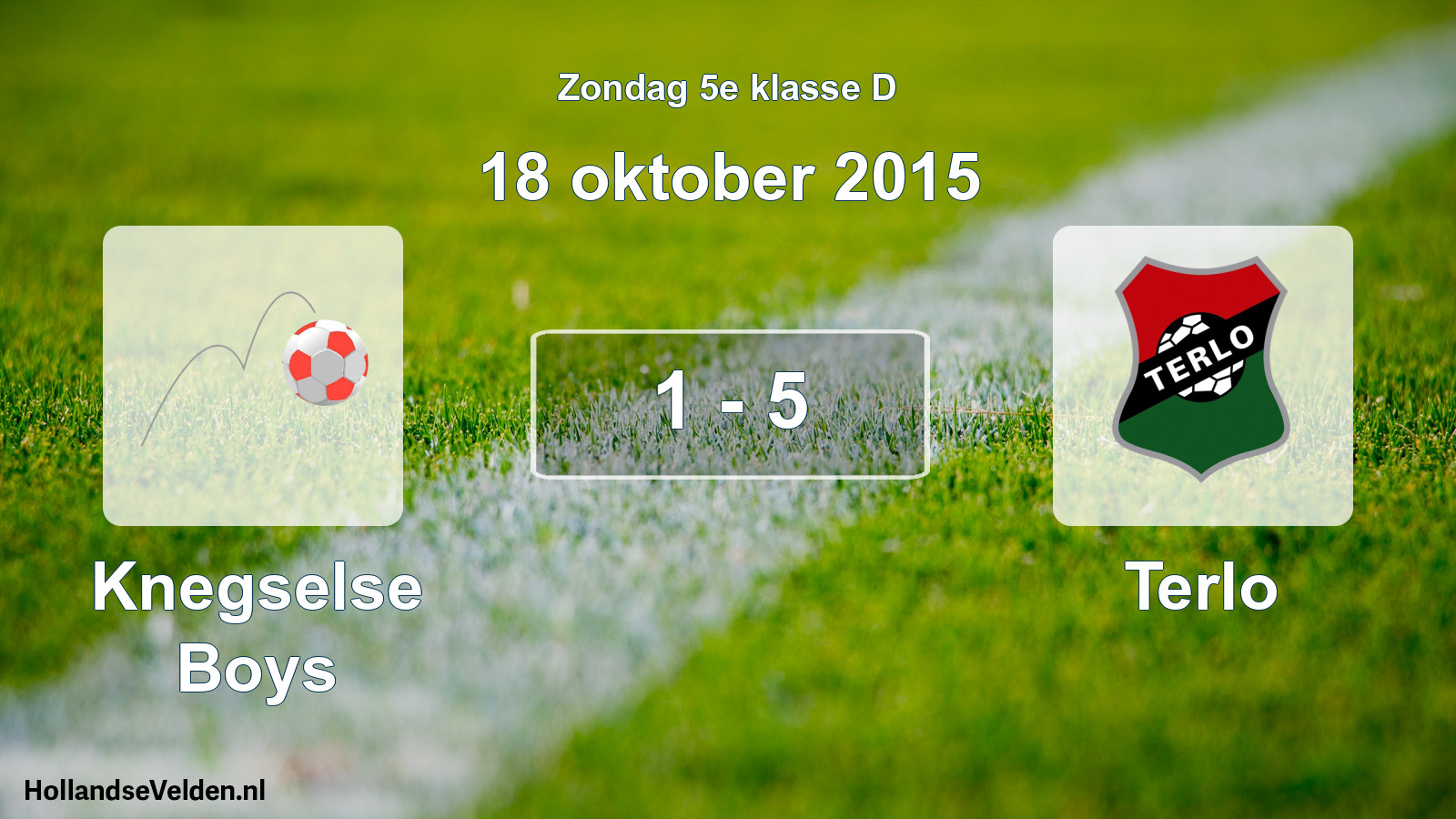 Total number of matches played: Knegselse Boys - Terlo 1 - 5 (18 October 2015)
