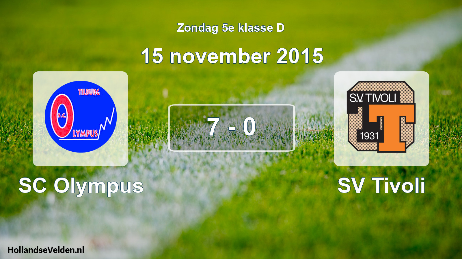 Total number of matches played: SC Olympus - SV Tivoli 7 - 0 (15 November 2015)