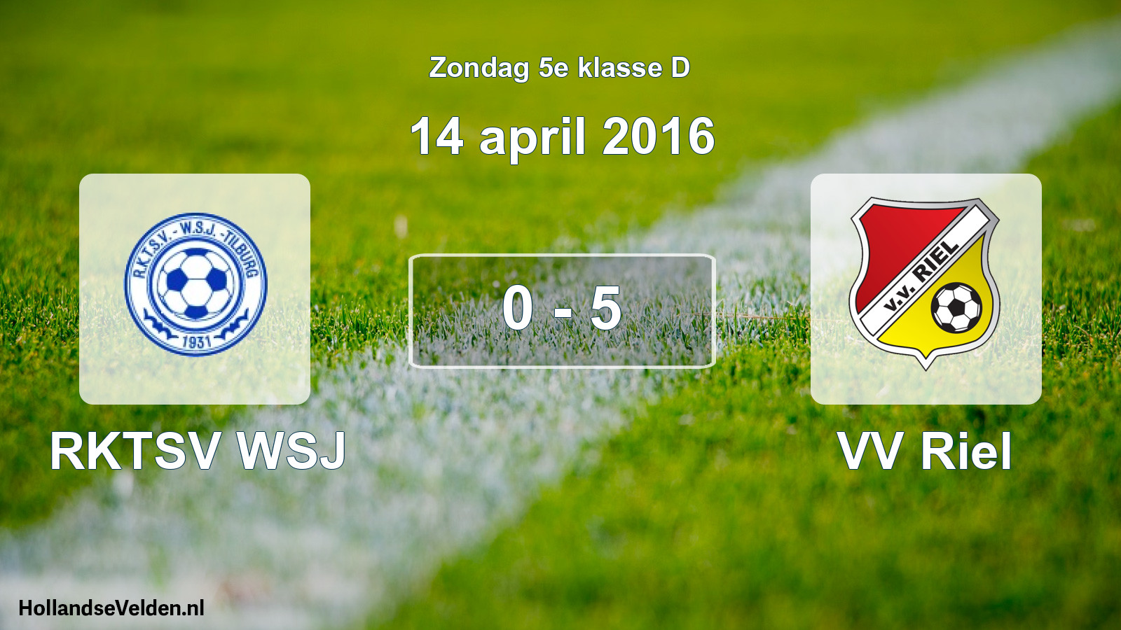 Total number of matches played: RKTSV WSJ - VV Riel 0 - 5 (14 April 2016)