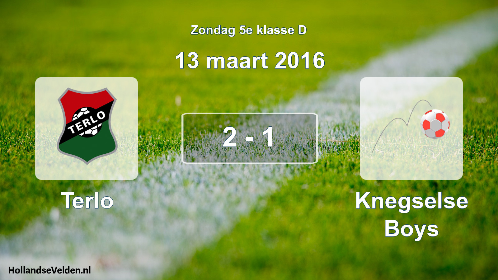 Total number of matches played: Terlo - Knegselse Boys 2 - 1 (13 March 2016)