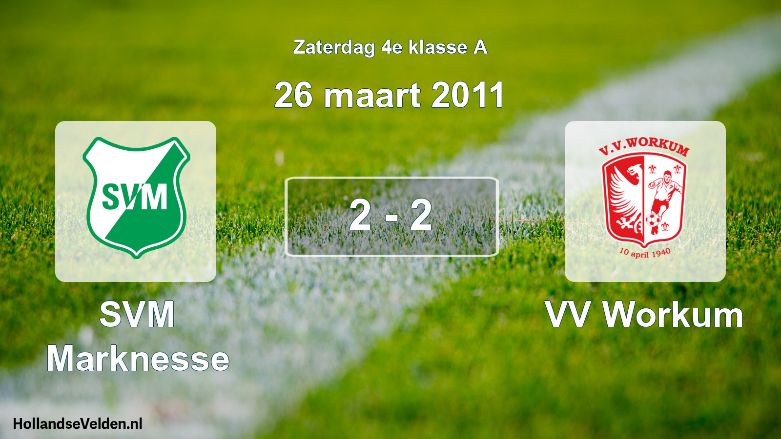 Total number of matches played: SVM Marknesse - VV Workum 2 - 2 (26 March 2011)