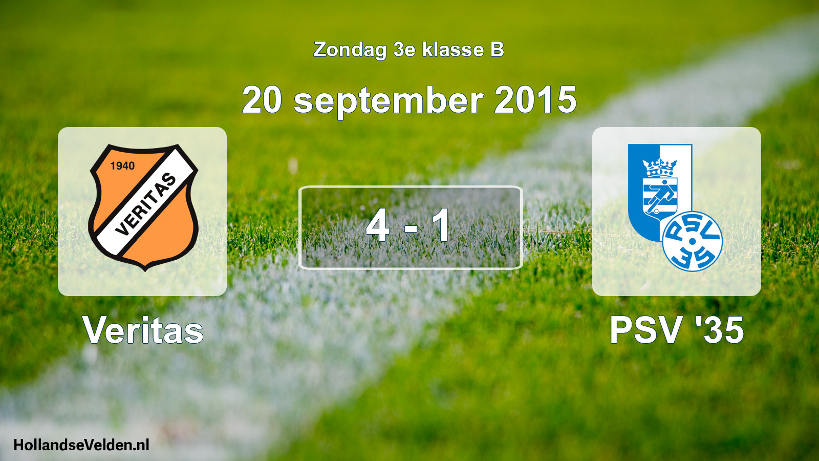 Total number of matches played: Veritas - PSV '35 4 - 1 (20 September 2015)