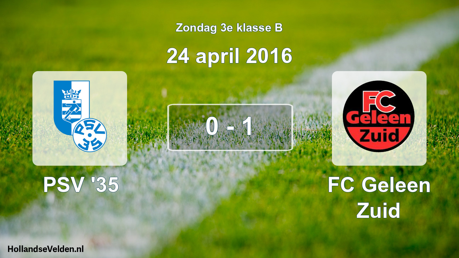 Total number of matches played: PSV '35 - FC Geleen Zuid 0 - 1 (24 April 2016)