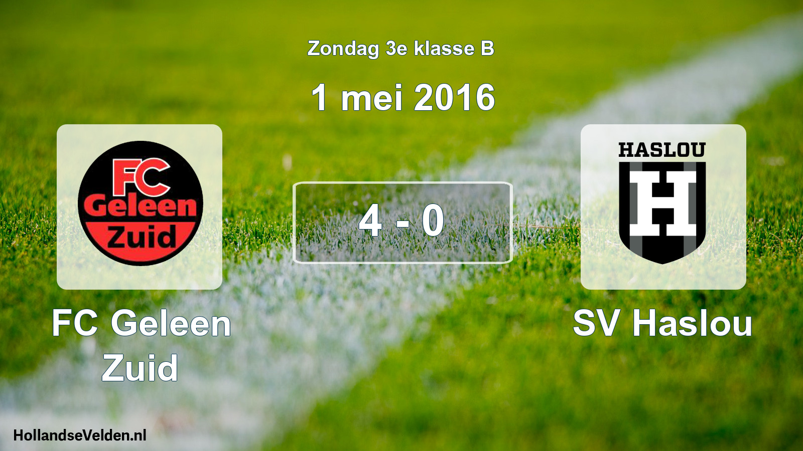 Total number of matches played: FC Geleen Zuid - SV Haslou 4 - 0 (1 May 2016)