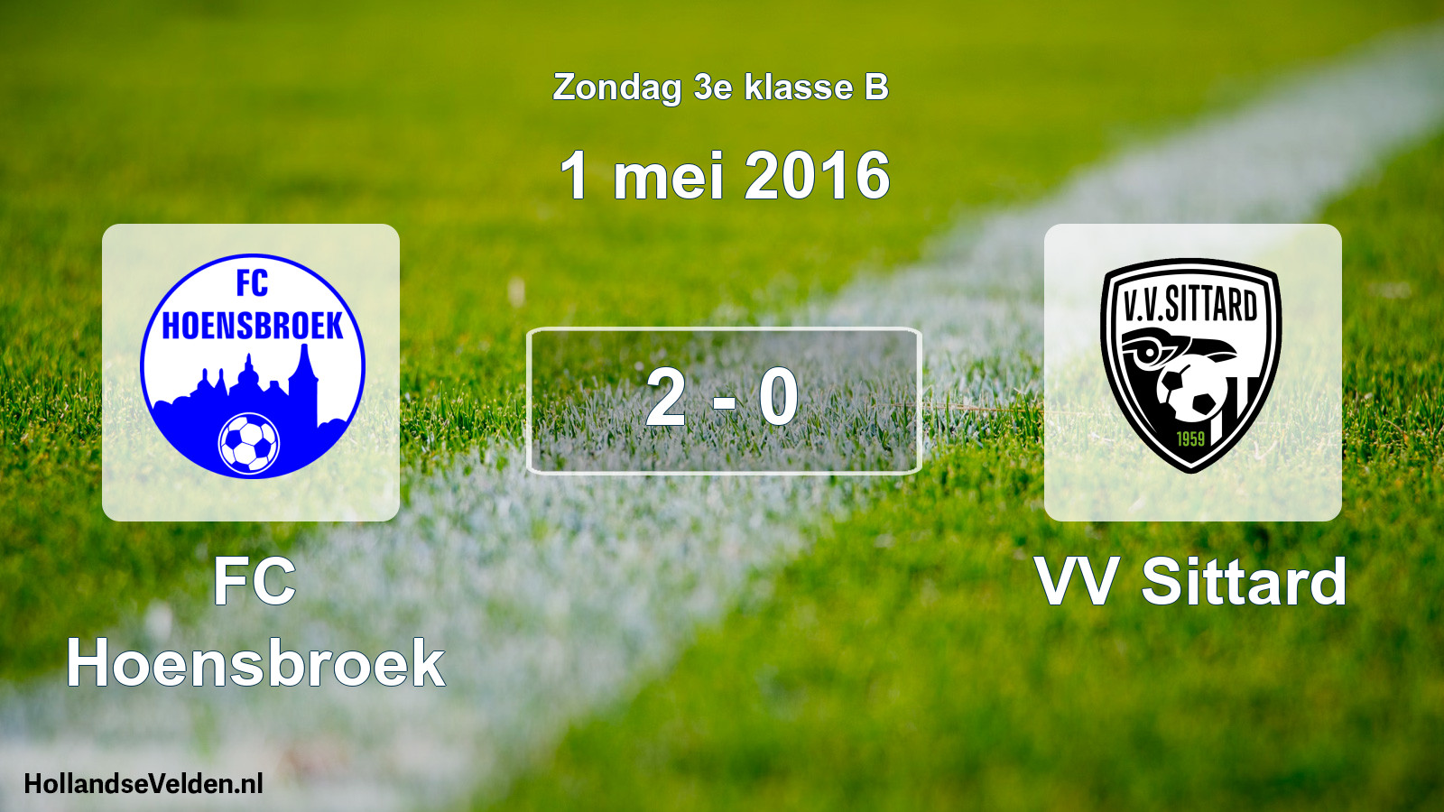 Total number of matches played: FC Hoensbroek - VV Sittard 2 - 0 (1 May 2016)