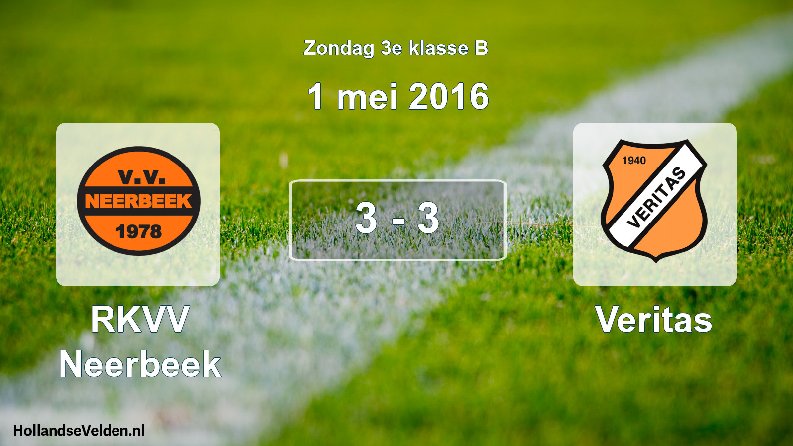 Total number of matches played: RKVV Neerbeek - Veritas 3 - 3 (1 May 2016)