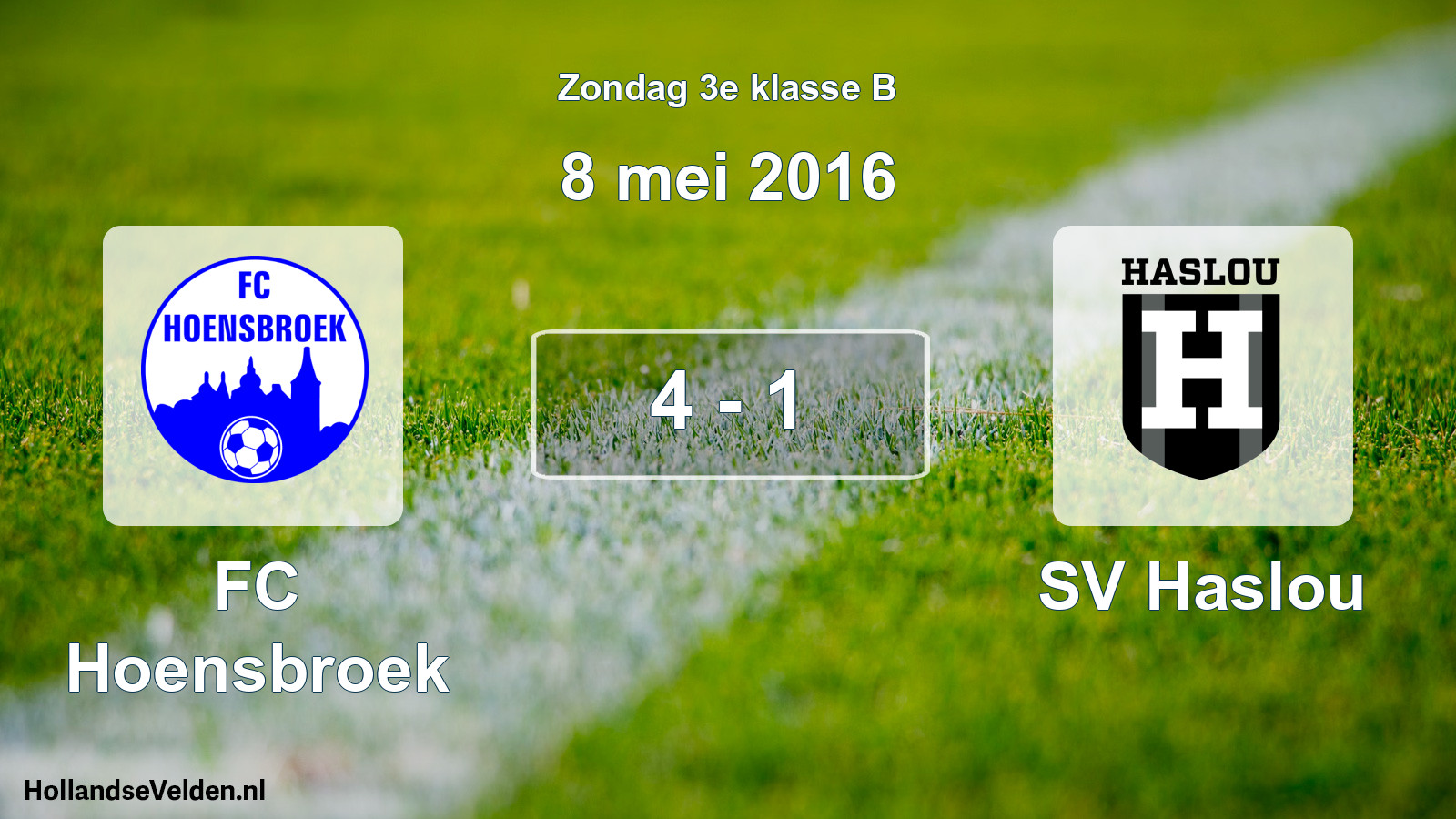 Total number of matches played: FC Hoensbroek - SV Haslou 4 - 1 (8 May 2016)
