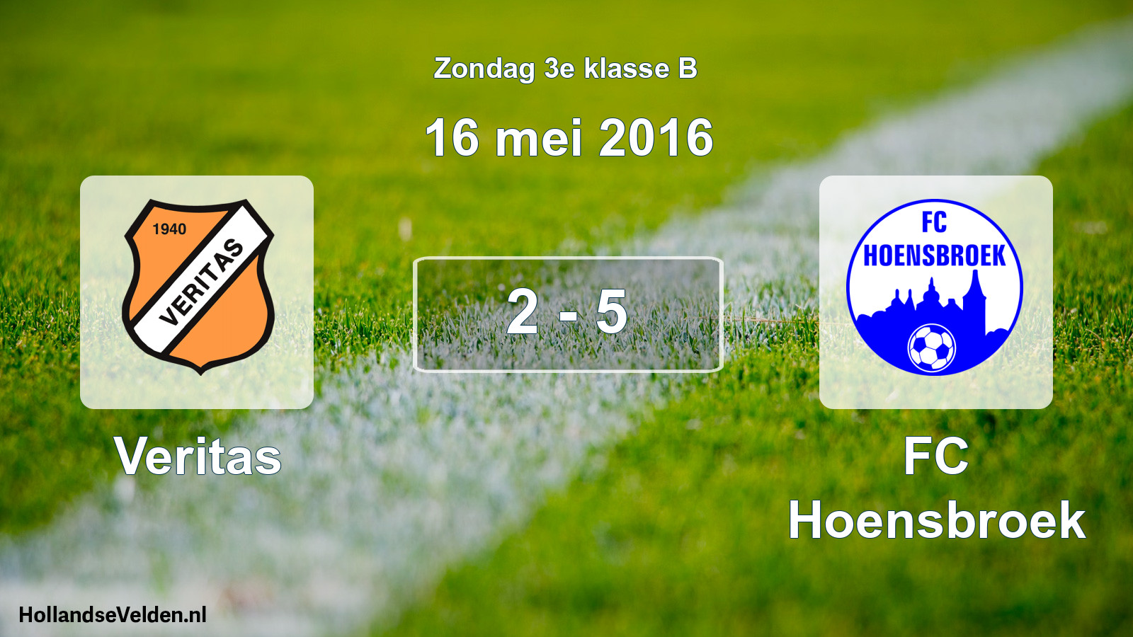 Total number of matches played: Veritas - FC Hoensbroek 2 - 5 (16 May 2016)