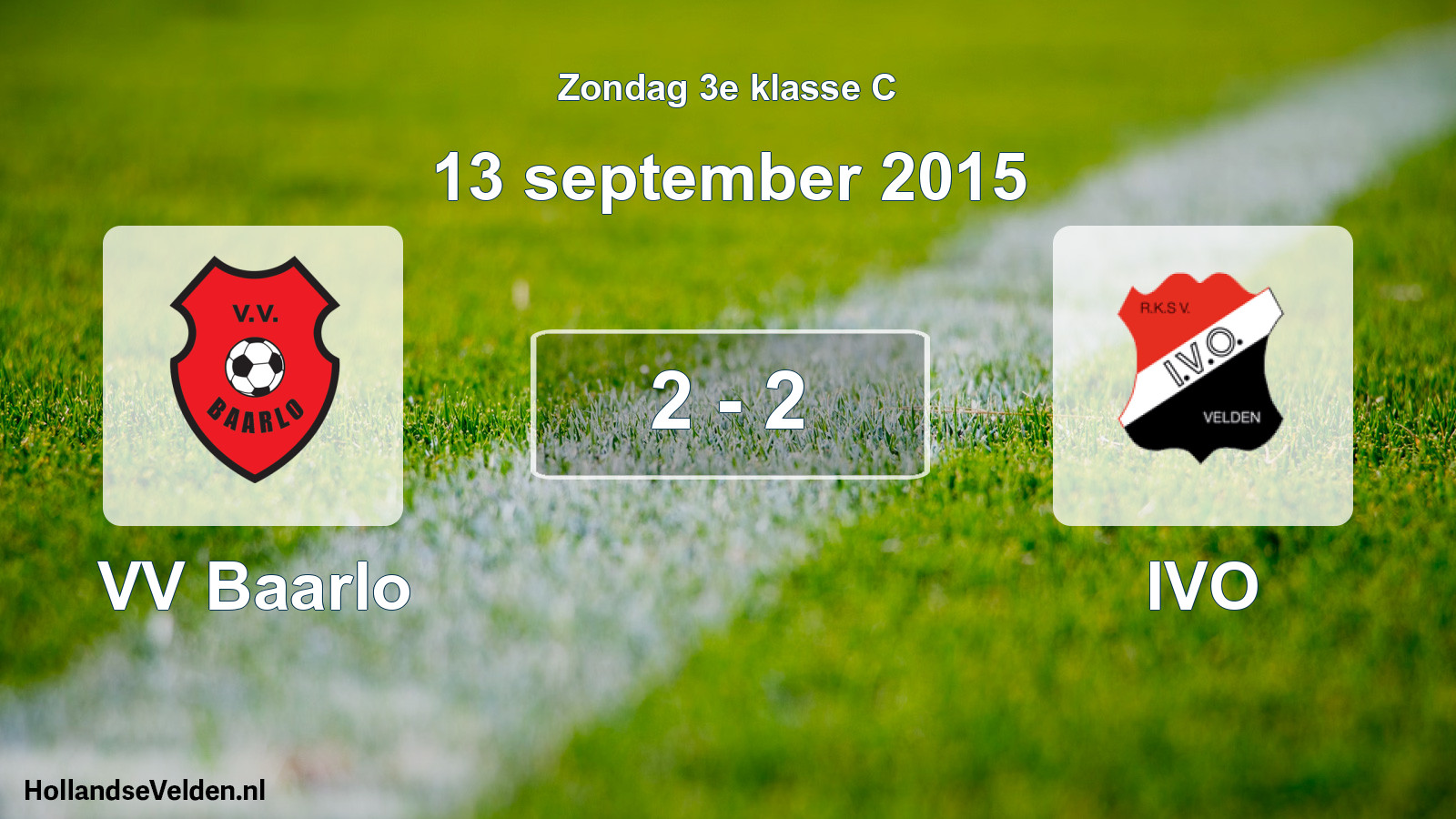 Total number of matches played: VV Baarlo - IVO 2 - 2 (13 September 2015)