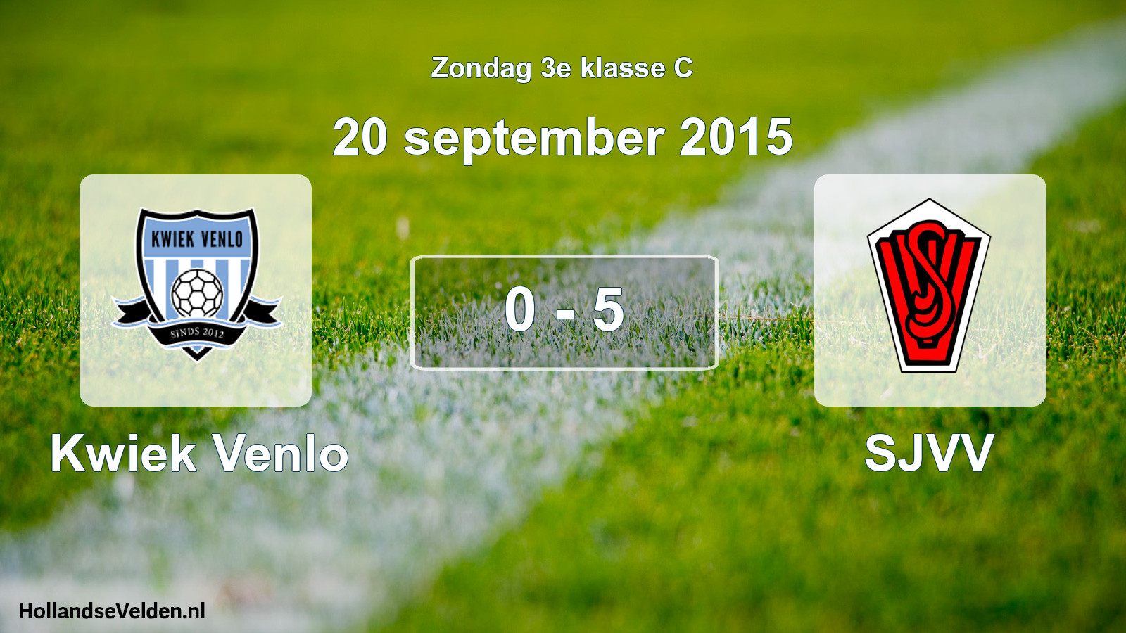 Total number of matches played: Kwiek Venlo - SJVV 0 - 5 (20 September 2015)