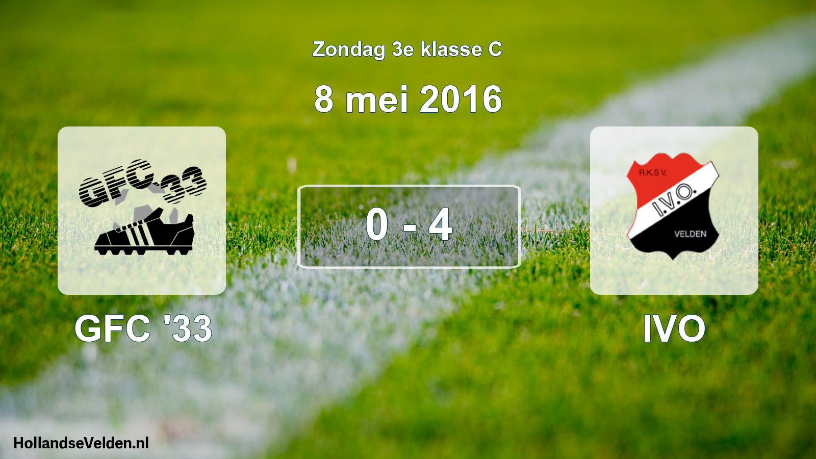 Total number of matches played: GFC '33 - IVO 0 - 4 (8 May 2016)
