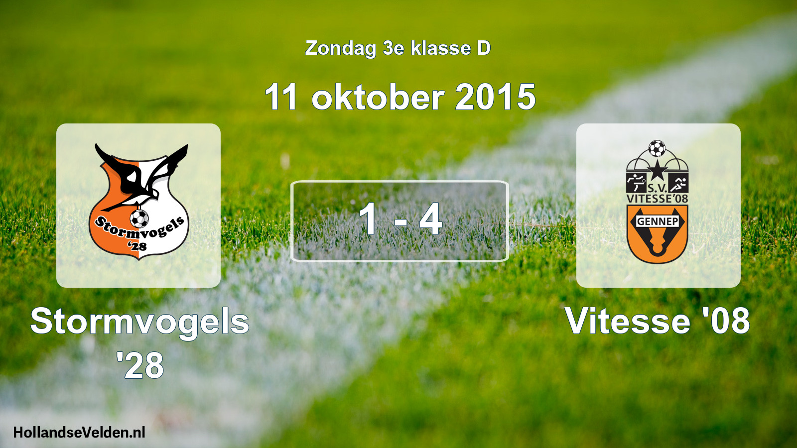 Total number of matches played: Stormvogels '28 - Vitesse '08 1 - 4 (11 October 2015)