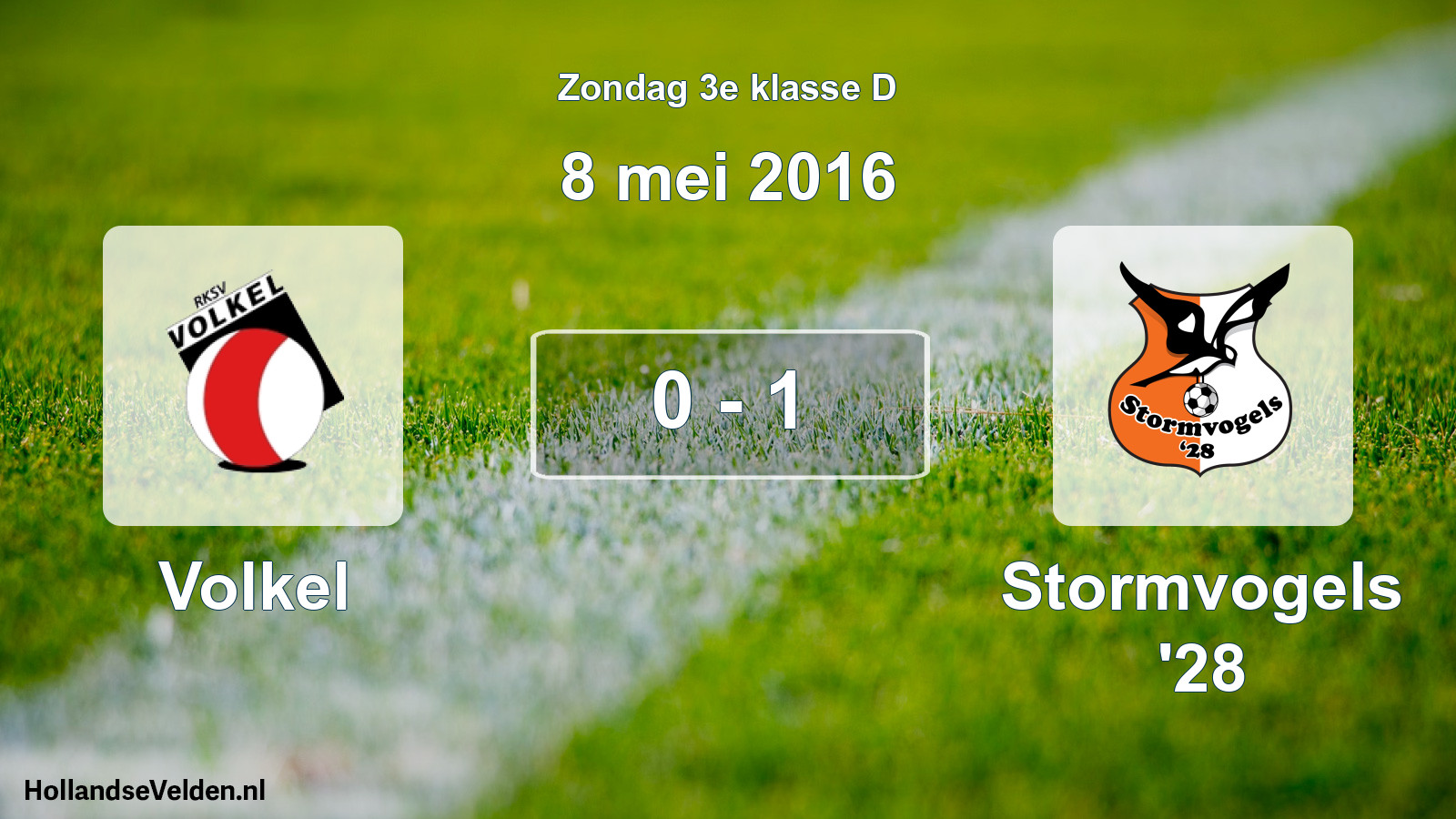 Total number of matches played: Volkel - Stormvogels '28 0 - 1 (8 May 2016)