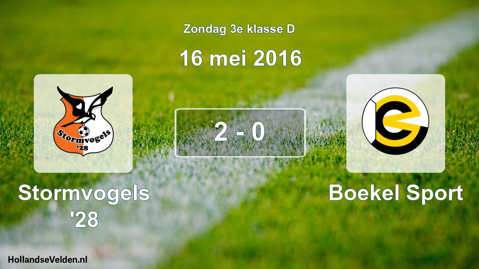 Total number of matches played: Stormvogels '28 - Boekel Sport 2 - 0 (16 May 2016)