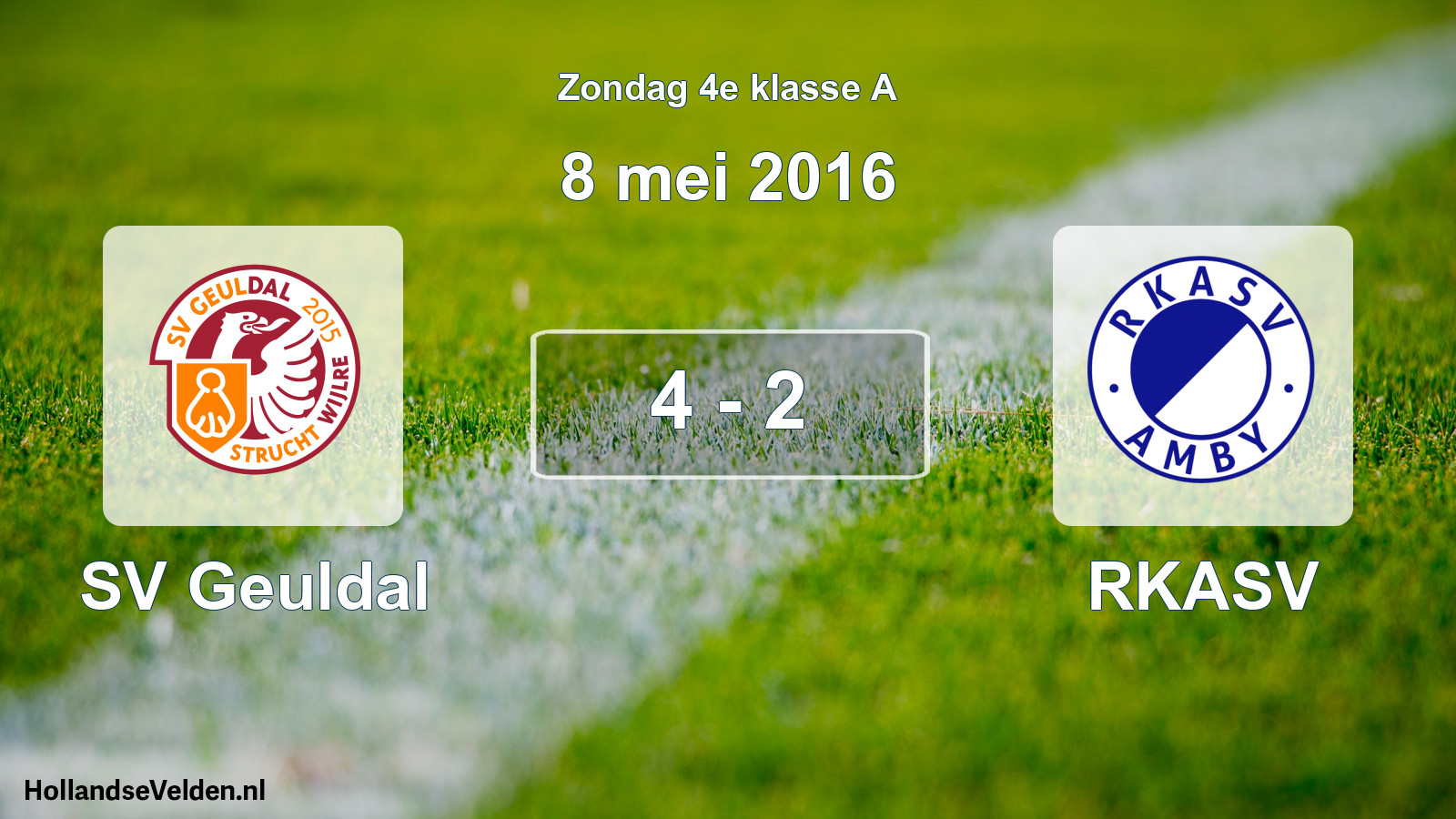 Total number of matches played: SV Geuldal - RKASV 4 - 2 (8 May 2016)