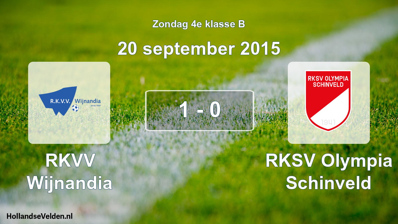 Total number of matches played: RKVV Wijnandia - RKSV Olympia Schinveld 1 - 0 (20 September 2015)