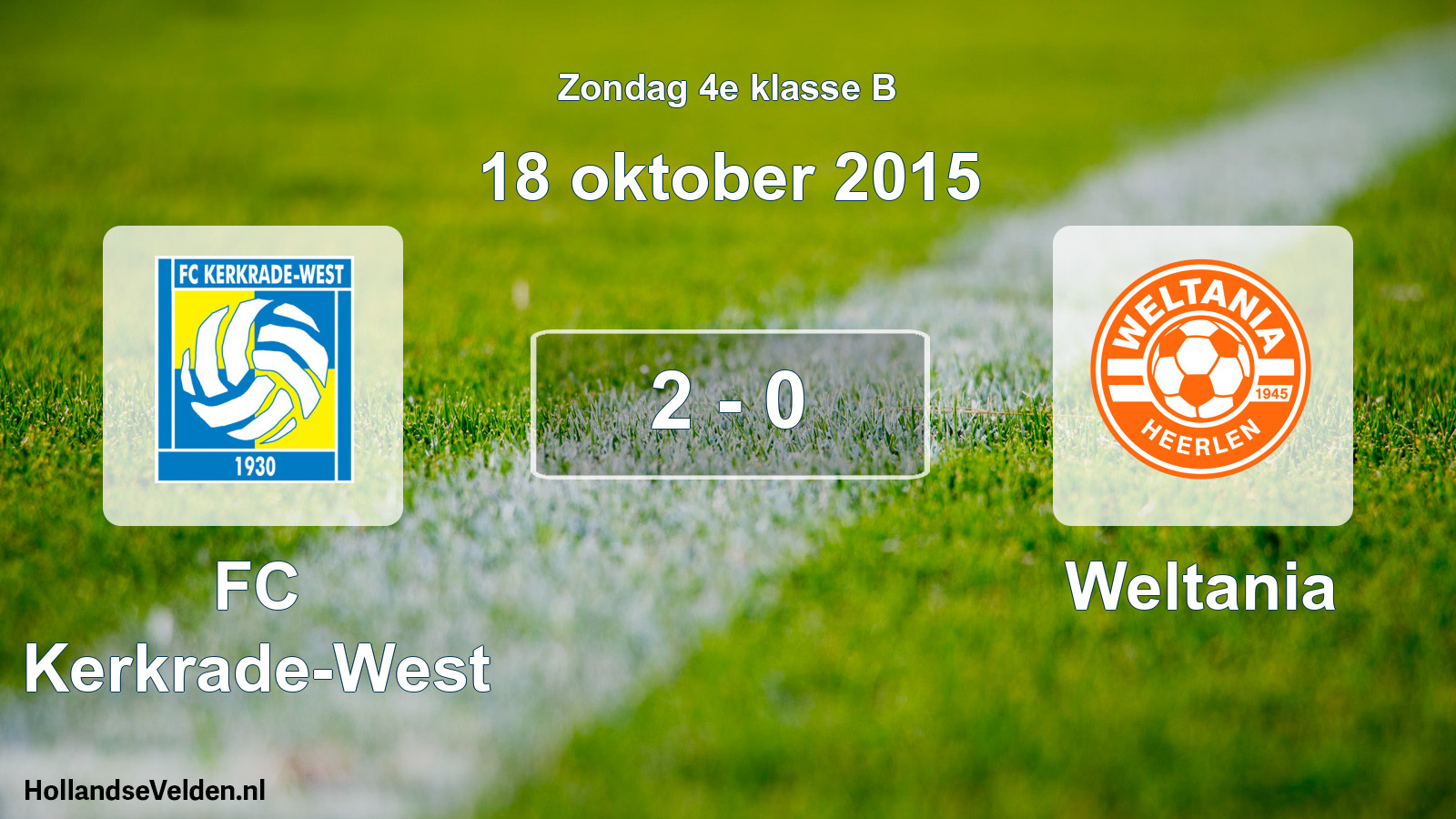 Total number of matches played: FC Kerkrade-West - Weltania 2 - 0 (18 October 2015)