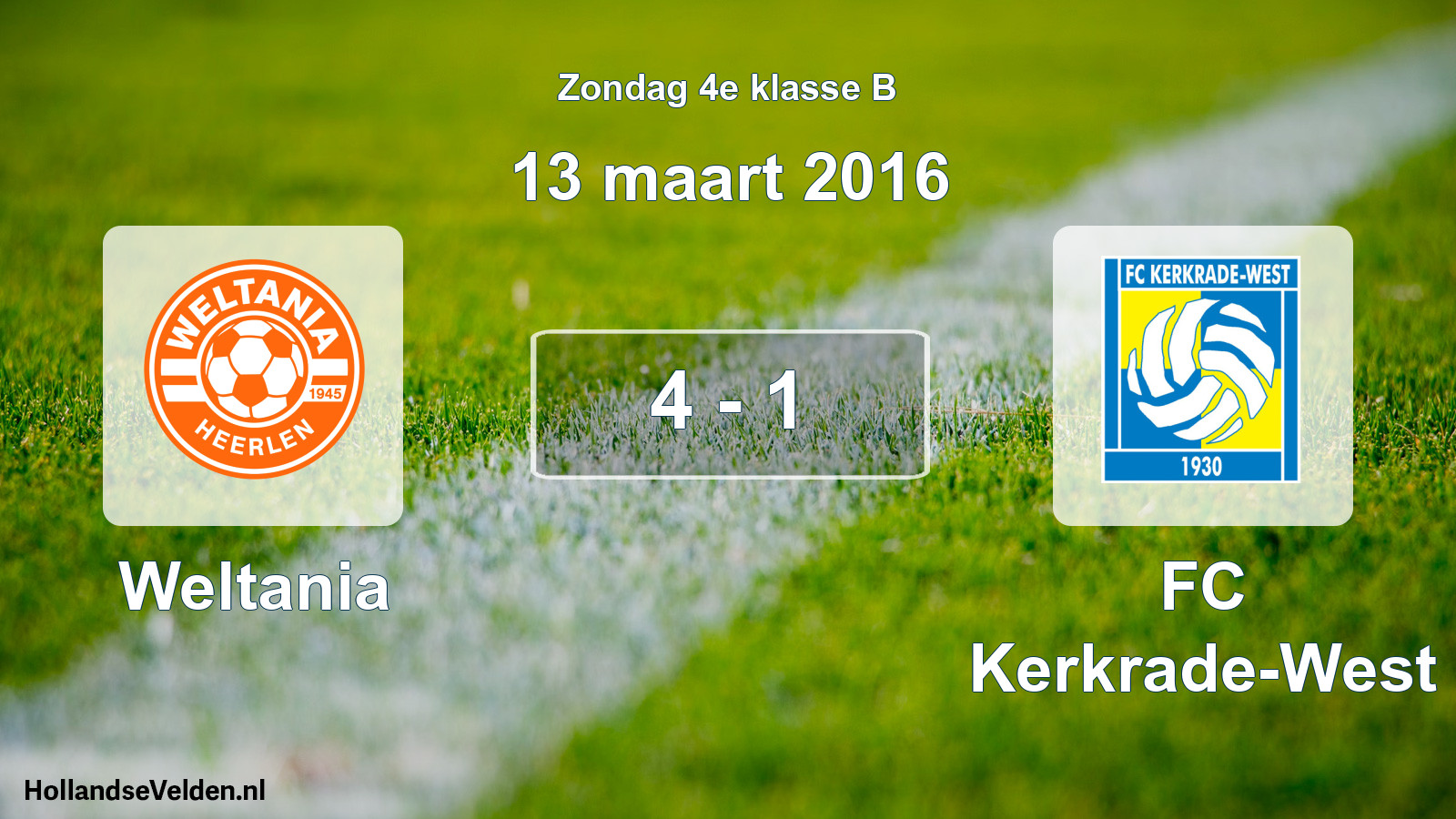 Total number of matches played: Weltania - FC Kerkrade-West 4 - 1 (13 March 2016)