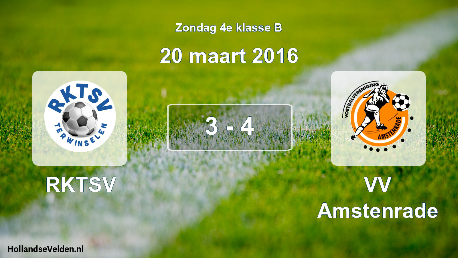 Total number of matches played: RKTSV - VV Amstenrade 3 - 4 (20 March 2016)