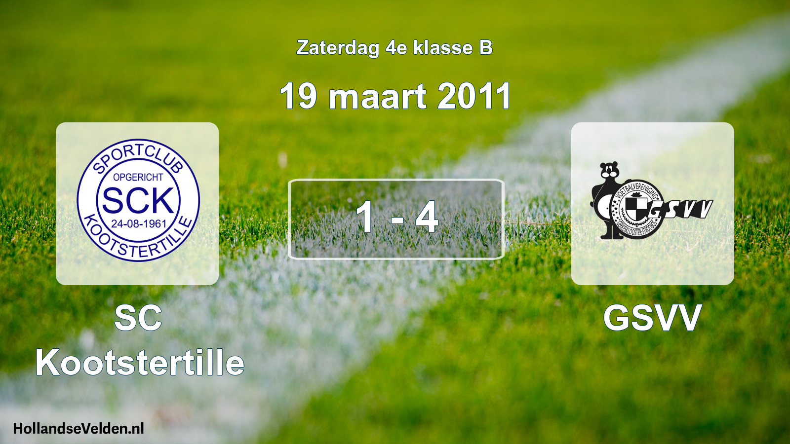 Total number of matches played: SC Kootstertille - GSVV 1 - 4 (19 March 2011)