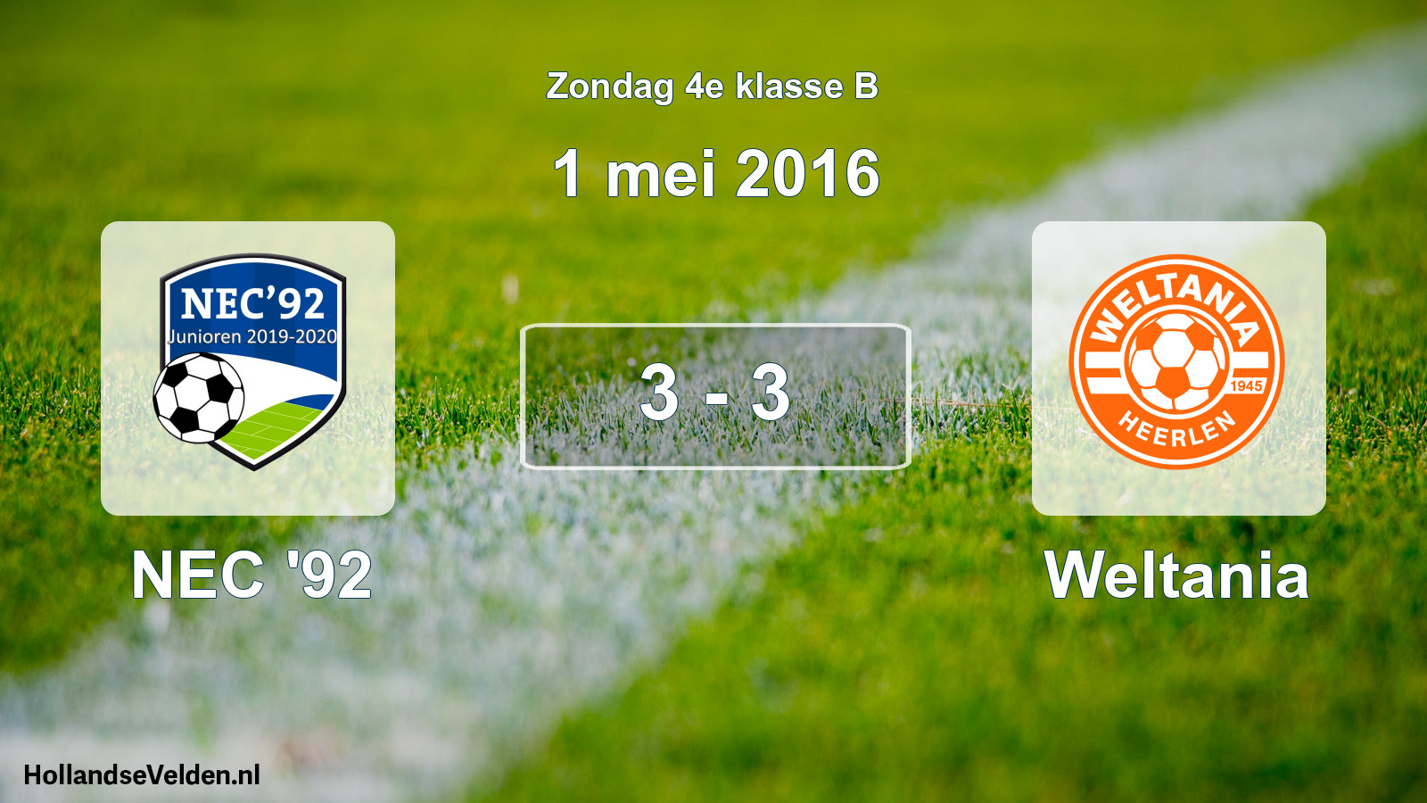 Total number of matches played: NEC '92 - Weltania 3 - 3 (1 May 2016)