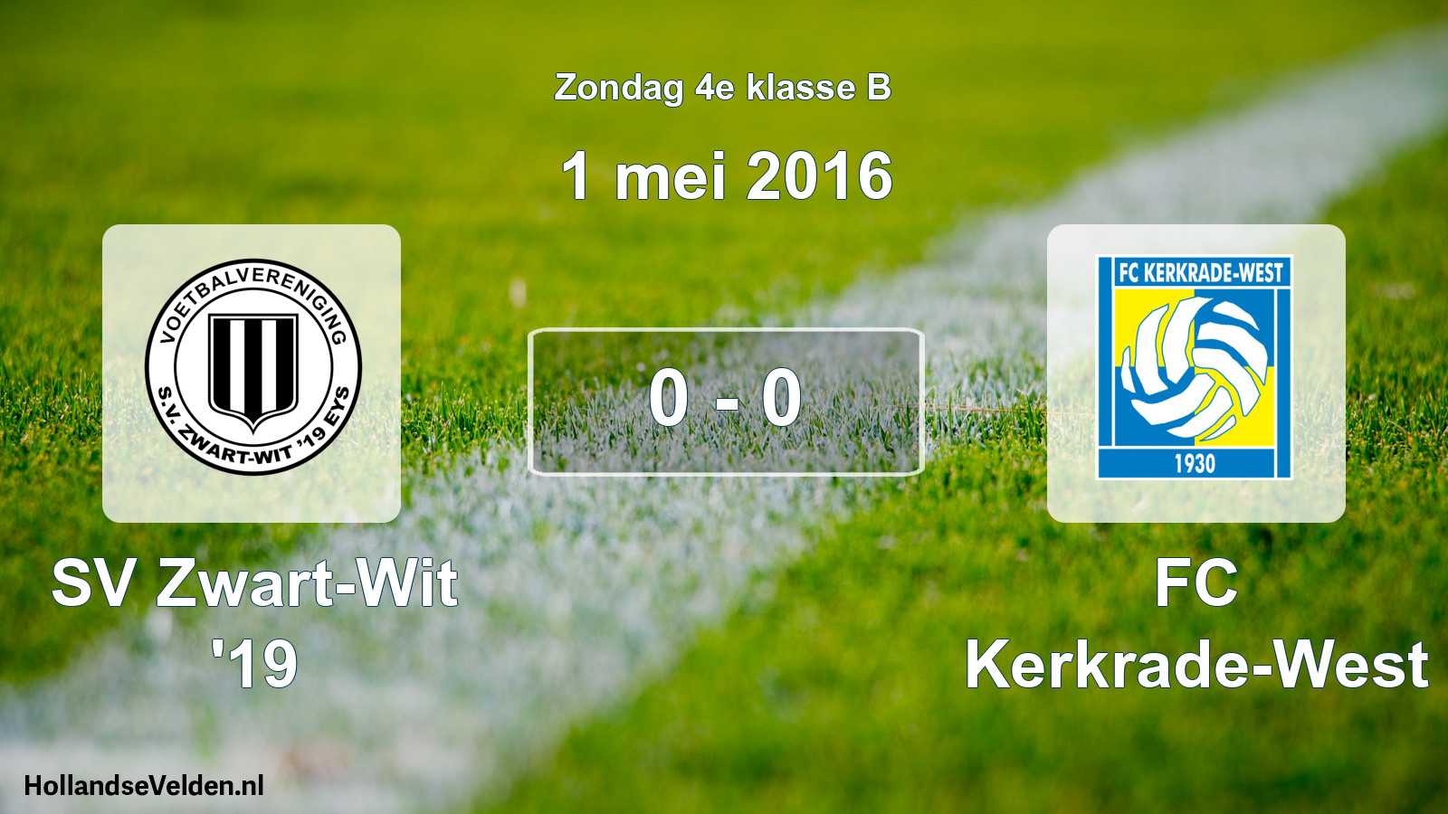Total number of matches played: SV Zwart-Wit '19 - FC Kerkrade-West 0 - 0 (1 May 2016)