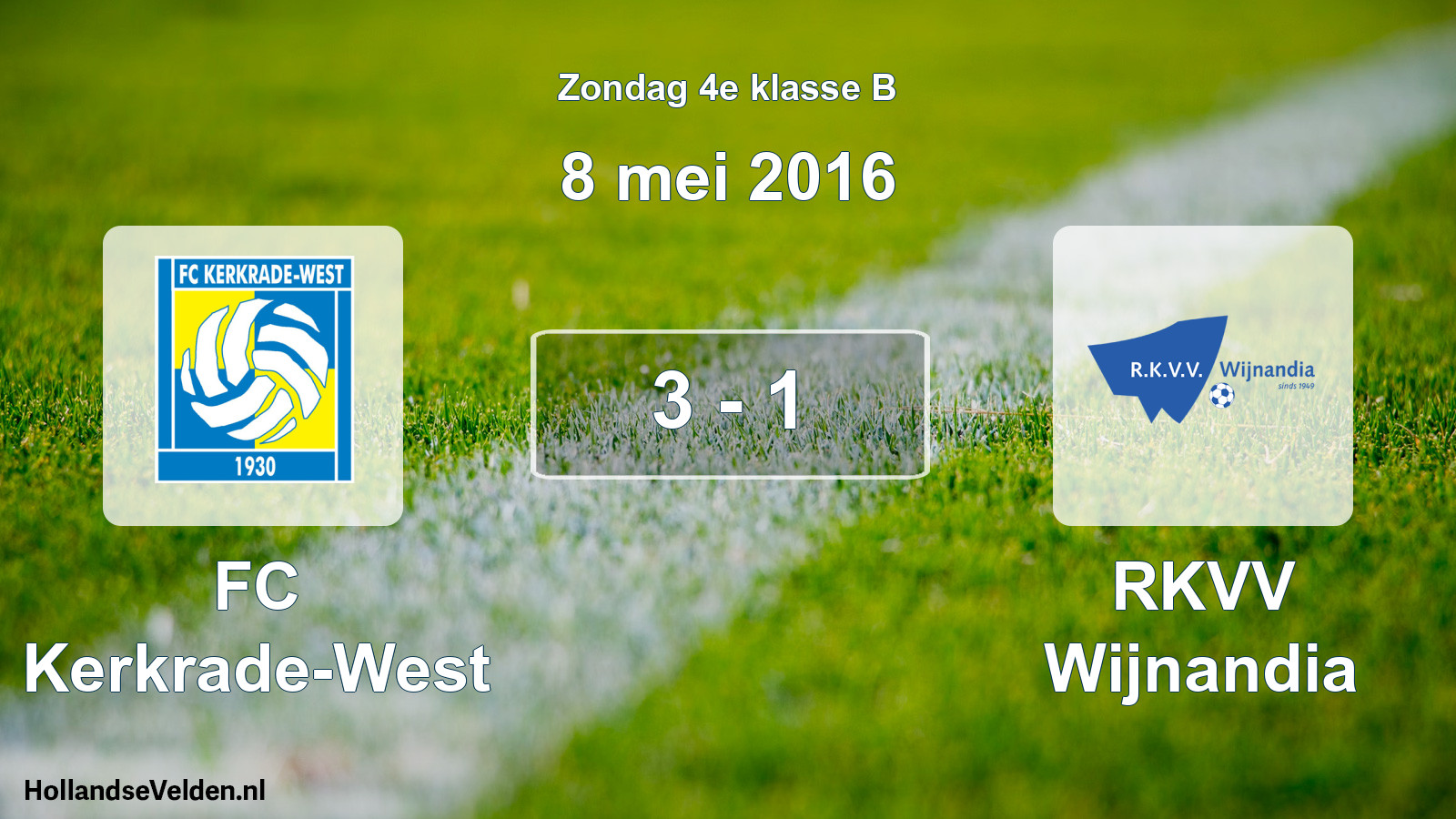 Total number of matches played: FC Kerkrade-West - RKVV Wijnandia 3 - 1 (8 May 2016)