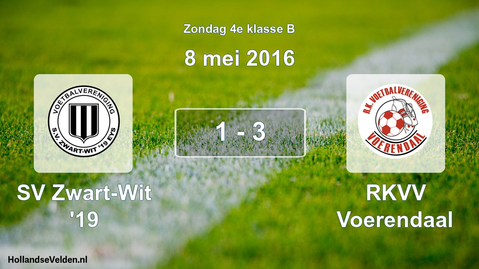 Total number of matches played: SV Zwart-Wit '19 - RKVV Voerendaal 1 - 3 (8 May 2016)