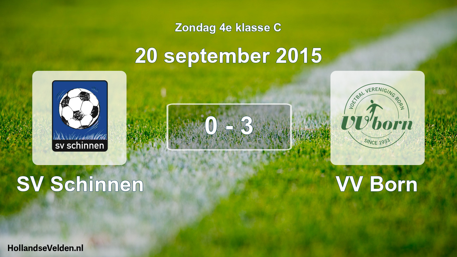 Total number of matches played: SV Schinnen - VV Born 0 - 3 (20 September 2015)