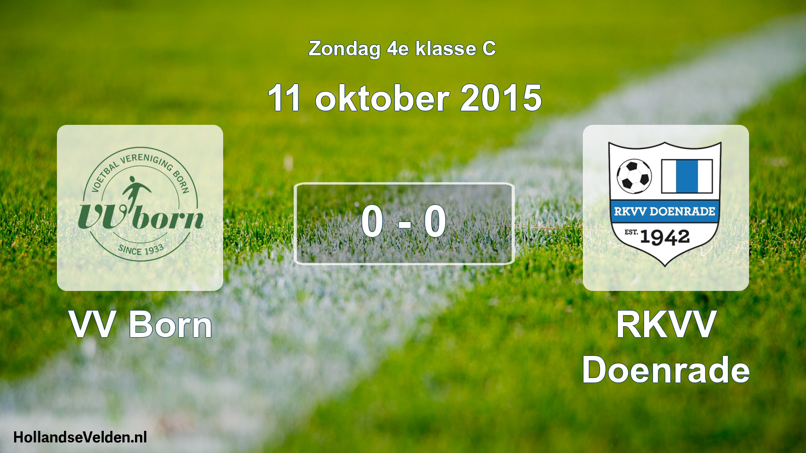 Total number of matches played: VV Born - RKVV Doenrade 0 - 0 (11 October 2015)