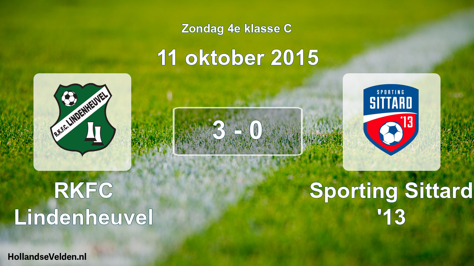 Total number of matches played: RKFC Lindenheuvel - Sporting Sittard '13 3 - 0 (11 October 2015)