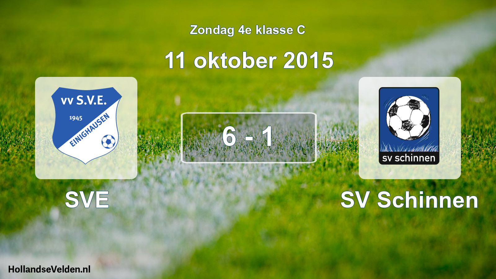 Total number of matches played: SVE - SV Schinnen 6 - 1 (11 October 2015)