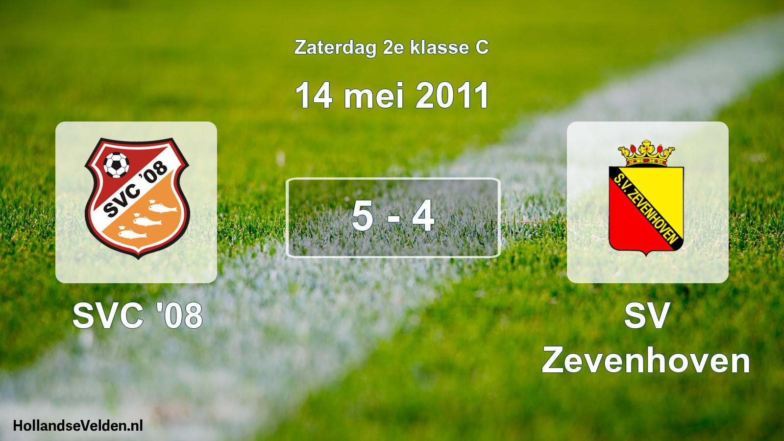 Total number of matches played: SVC '08 - SV Zevenhoven 5 - 4 (14 May 2011)